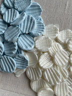 Sceaux de cire autocollants en coquillage / bords naturels