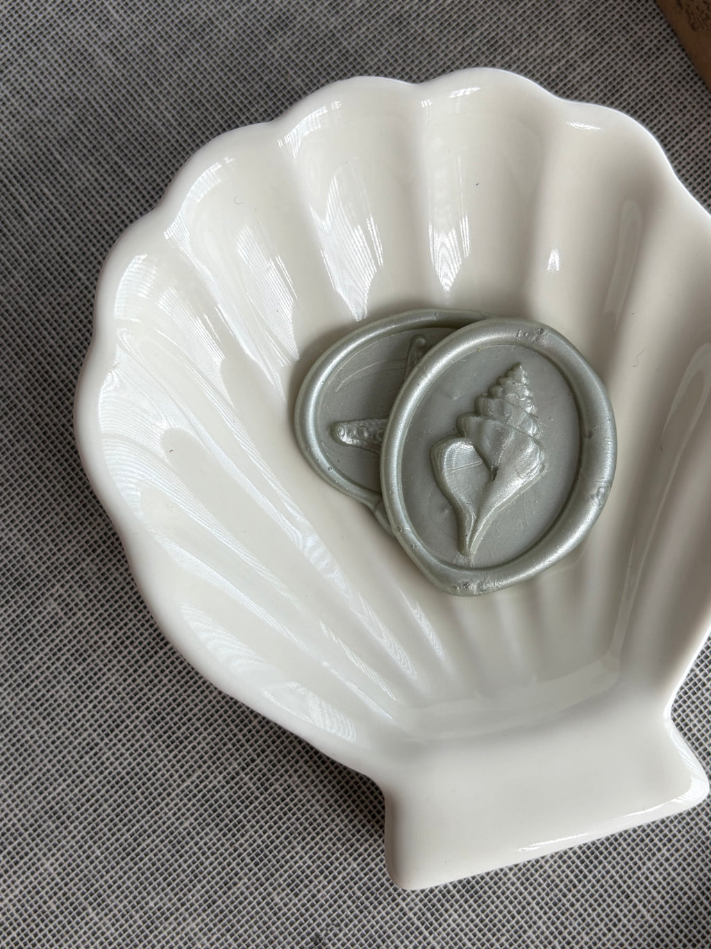Shell oval Self-Adhesive Wax Seals Handmade for wedding Invitations