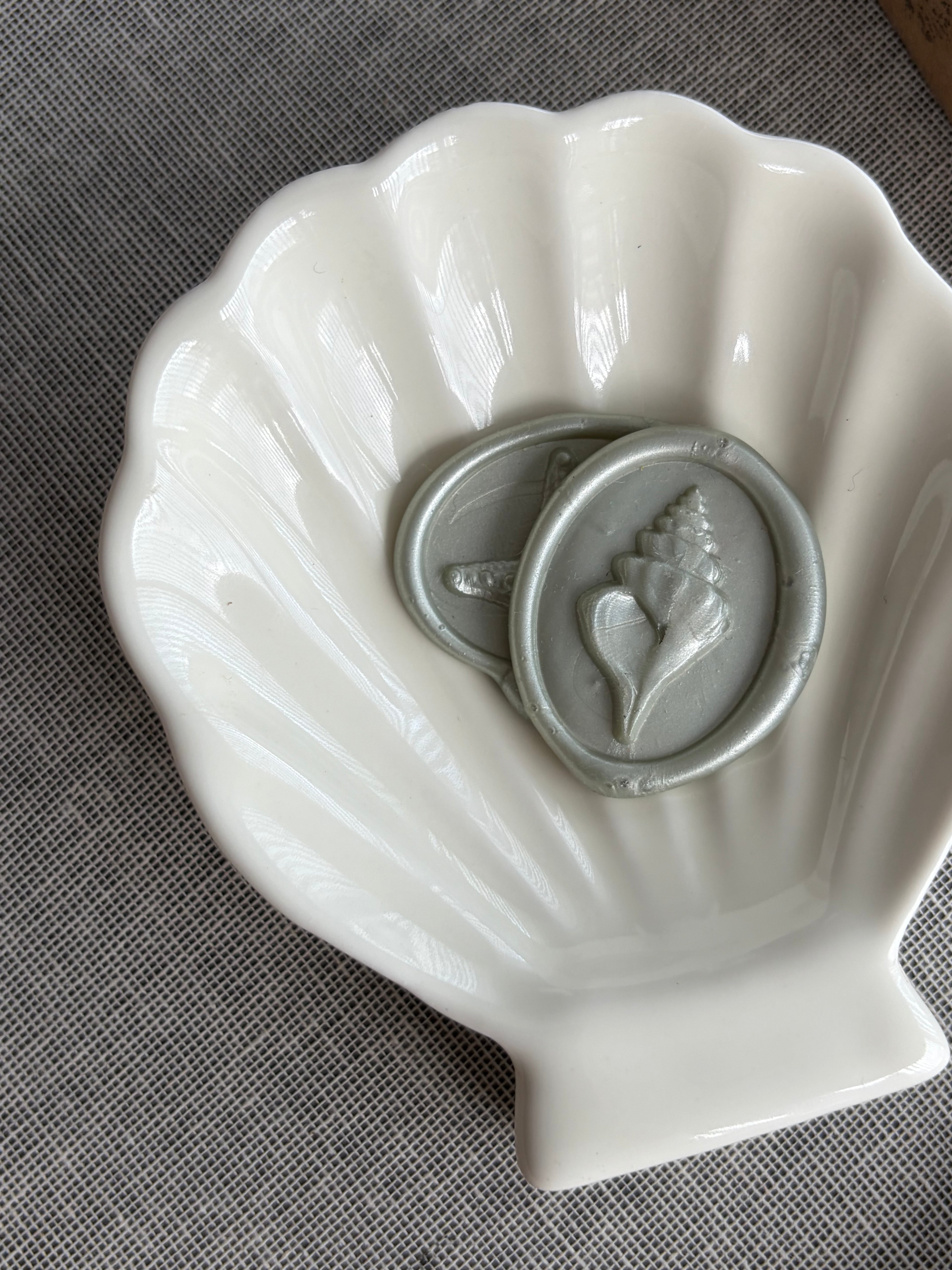 Shell oval Self-Adhesive Wax Seals Handmade for wedding Invitations