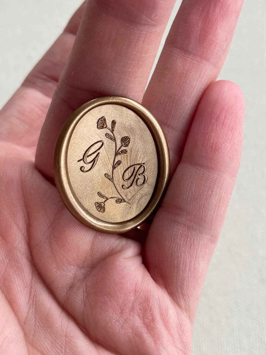 Semi Custom wedding monogram oval Wax Seals with your design - 35 pcs