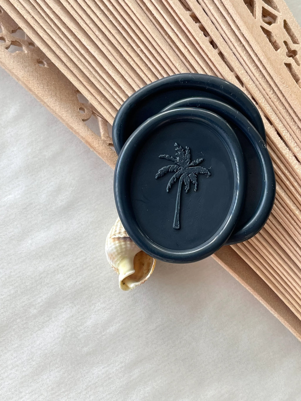 Palmier - Sceaux de cire autocollants - 35 pièces