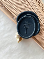 Palmier - Sceaux de cire autocollants - 35 pièces