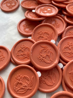 Oranges - self adhesive wax seals - 35 pcs