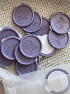 Blooming poppy - Self adhesive wax seals - 35 pcs