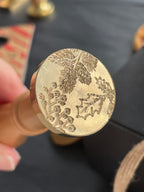 Christmas greenery wax seal stamp