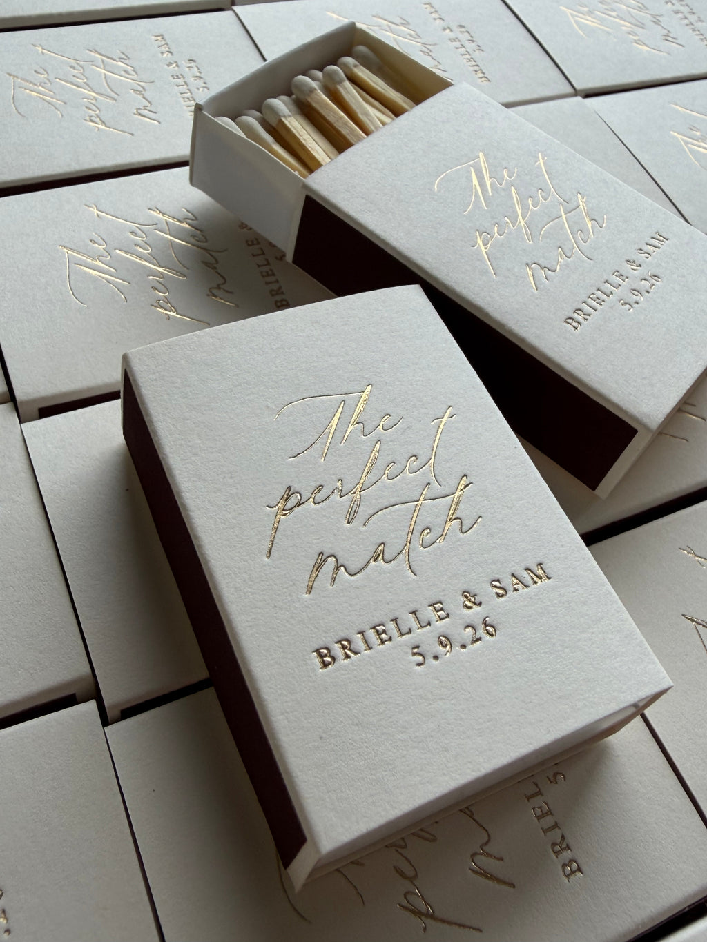 Custom hot foil printed Matchboxes