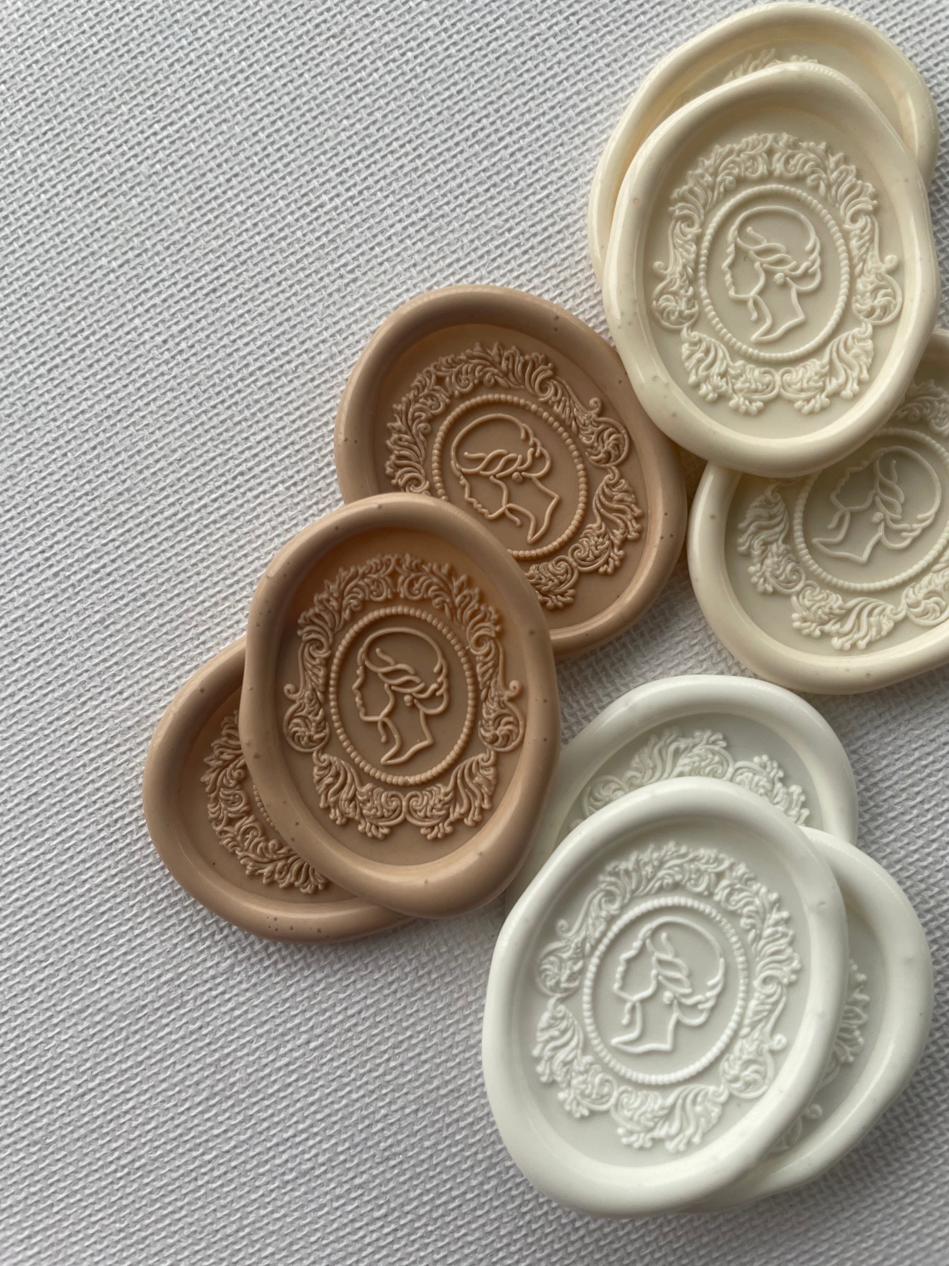 Victorian Cameo - Self adhesive wax seals - 35 pcs