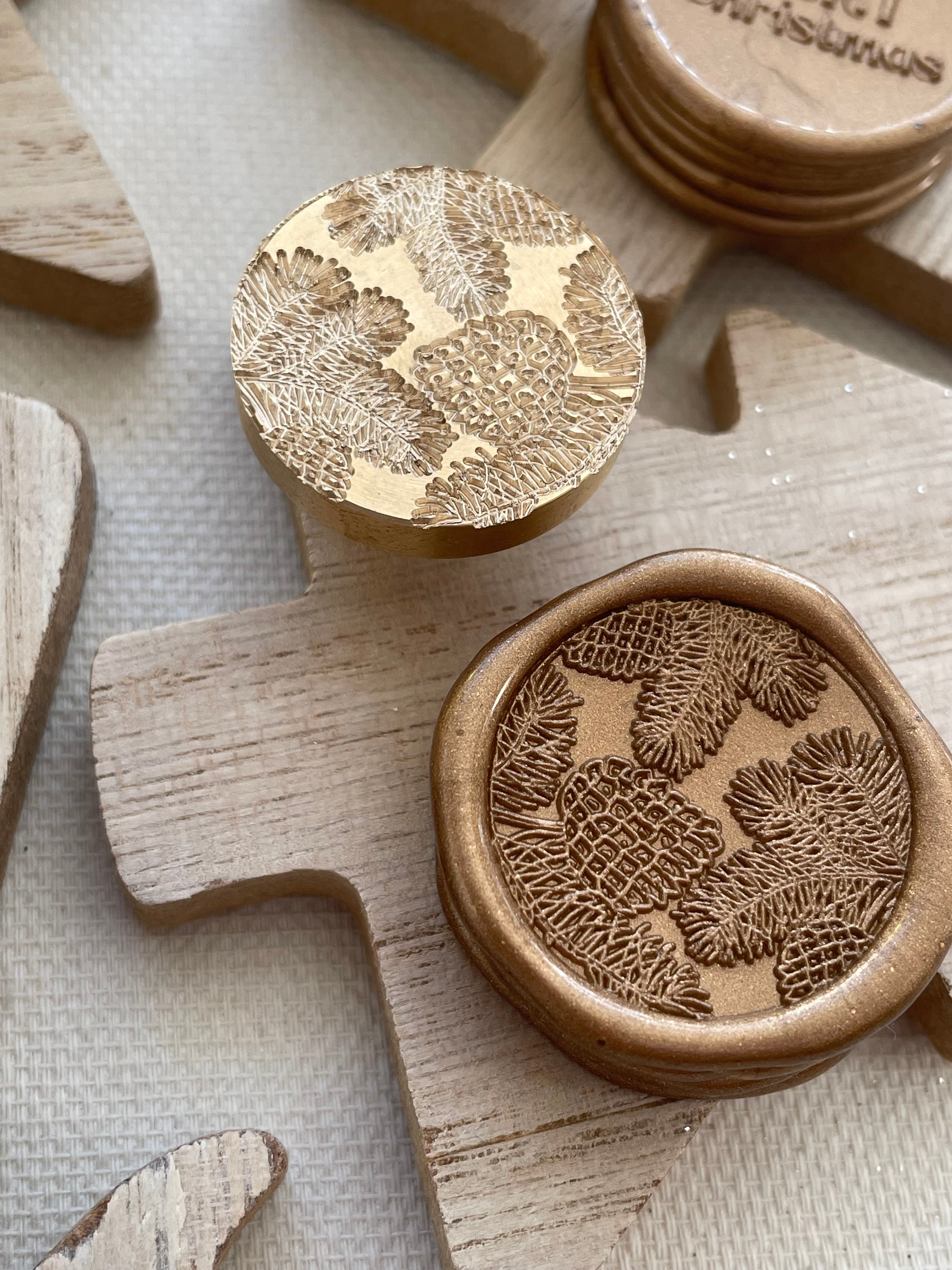 Branches de sapin - Cachet de cire de Noël