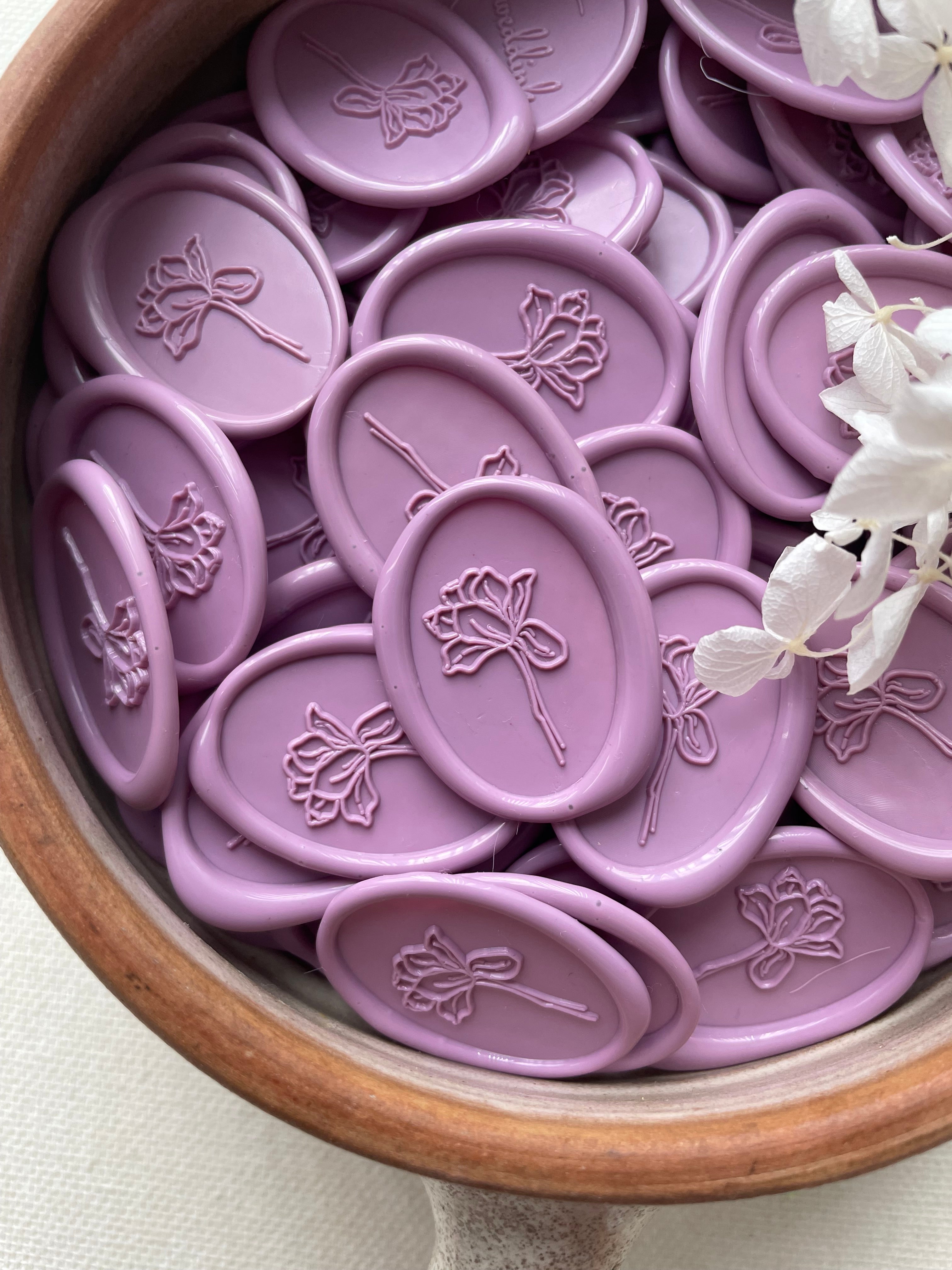 Romance - Sceaux de cire autocollants ovales - 35 pièces