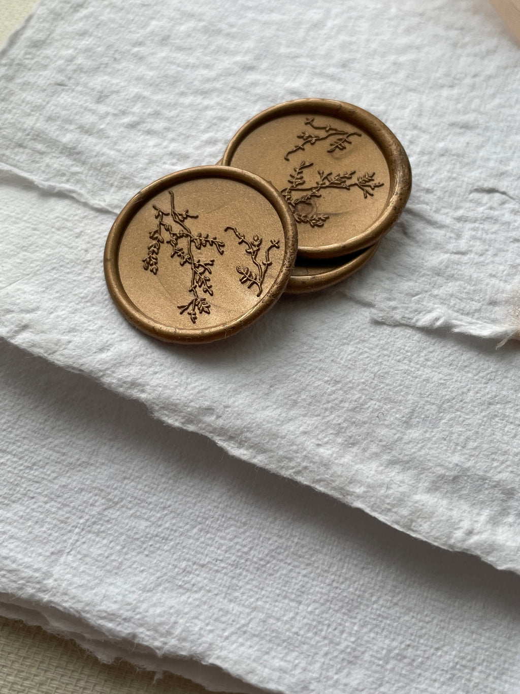 Jasmine branches - Self adhesive wax seals - 35 pcs