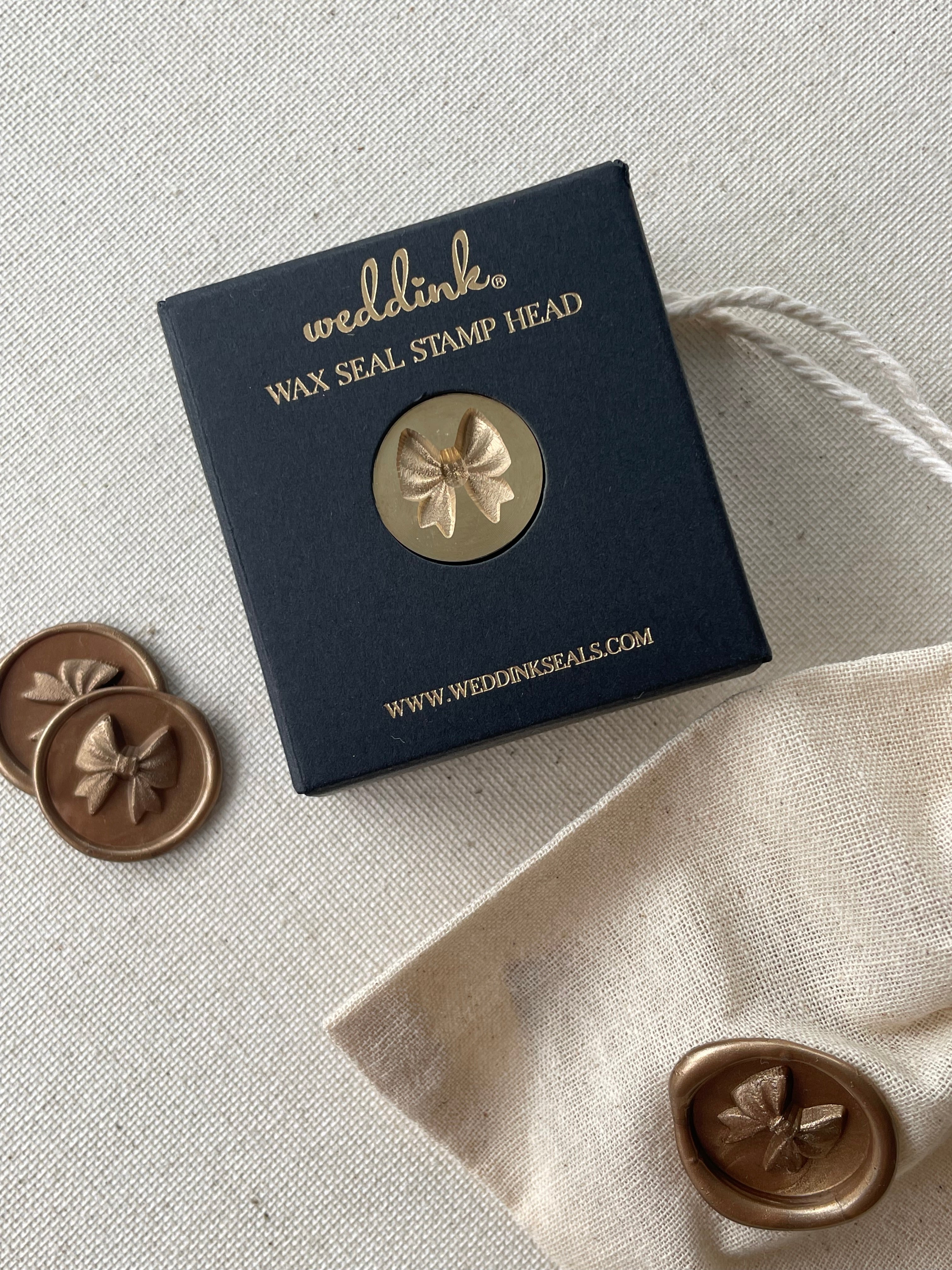Bow - 3D mini wax seal stamp, 2 cm