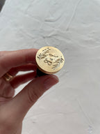 Custom Initial Wax Stamp with olive leaves- Wedding Monogram / olive wax stamp