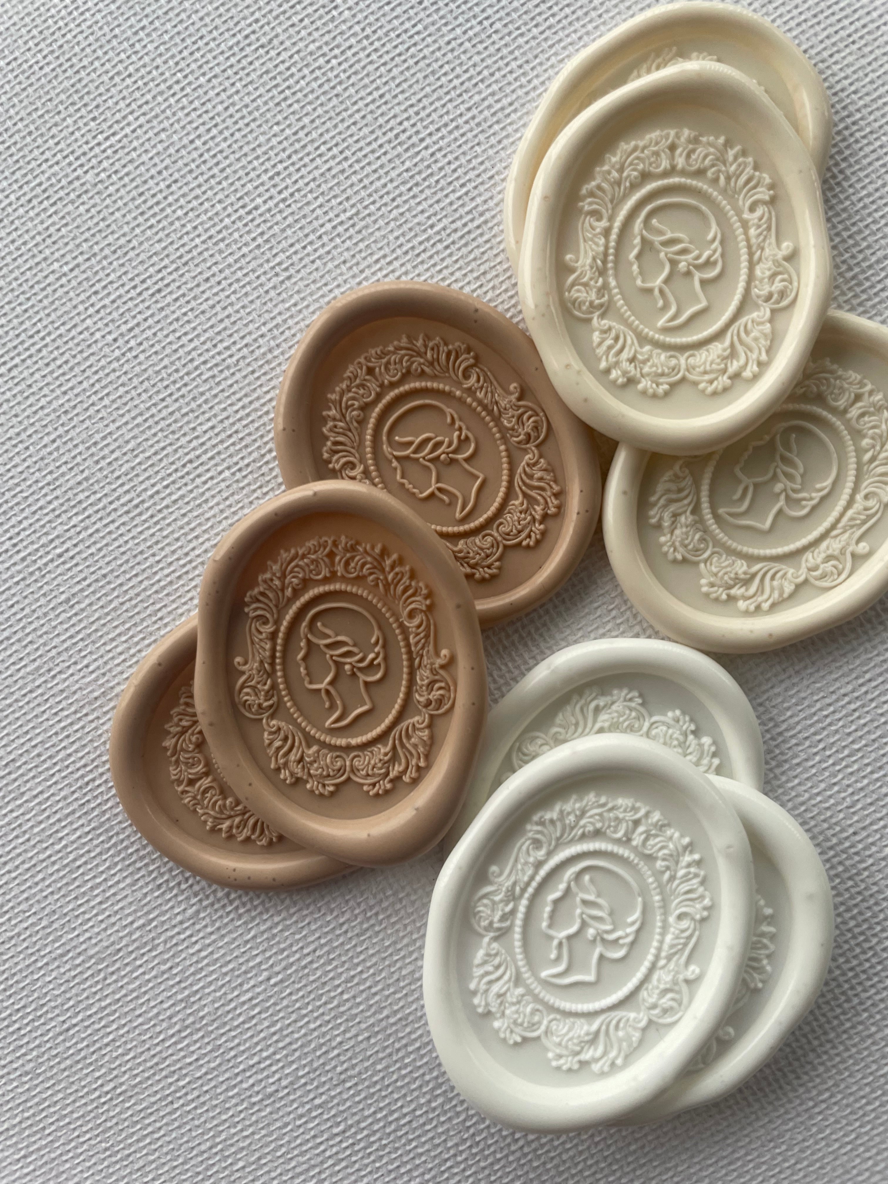 Victorian Cameo - Self adhesive wax seals - 35 pcs