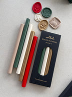 Christmas sealing wax sticks/ Festive colors wax sticks/ pack of 5/ Christmas wax sticks