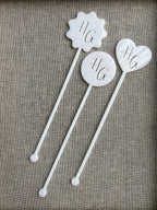 Custom Laser Cut Acrylic Drink Stirrers – Personalized Initials, Wedding Barware