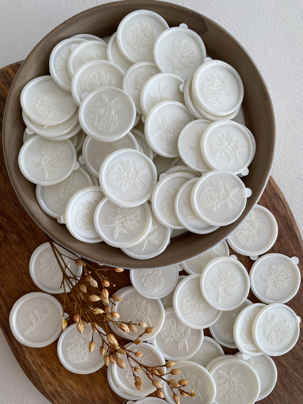 Peony - Self adhesive wax seals - 35 pcs