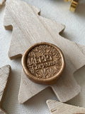 Merry Christmas with mistletoes self adhesive wax seals