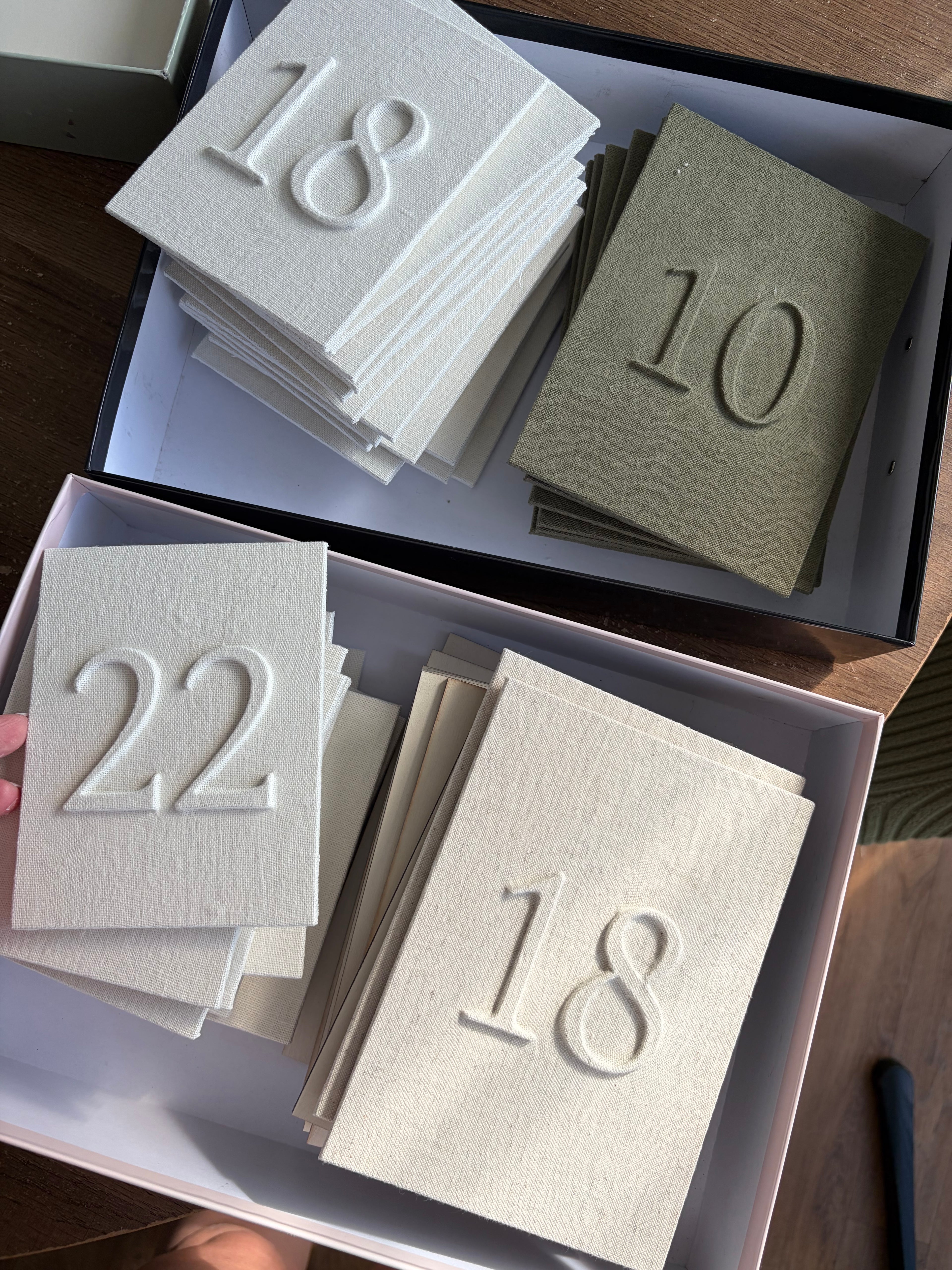 Linen Table Numbers Wedding, Fabric Table Numbers with Stand, Custom Wedding Table Numbers