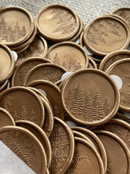 Pine forest self adhesive wax seals