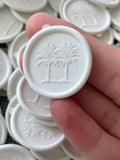 Palm trees Self adhesive wax seals - 35 pcs