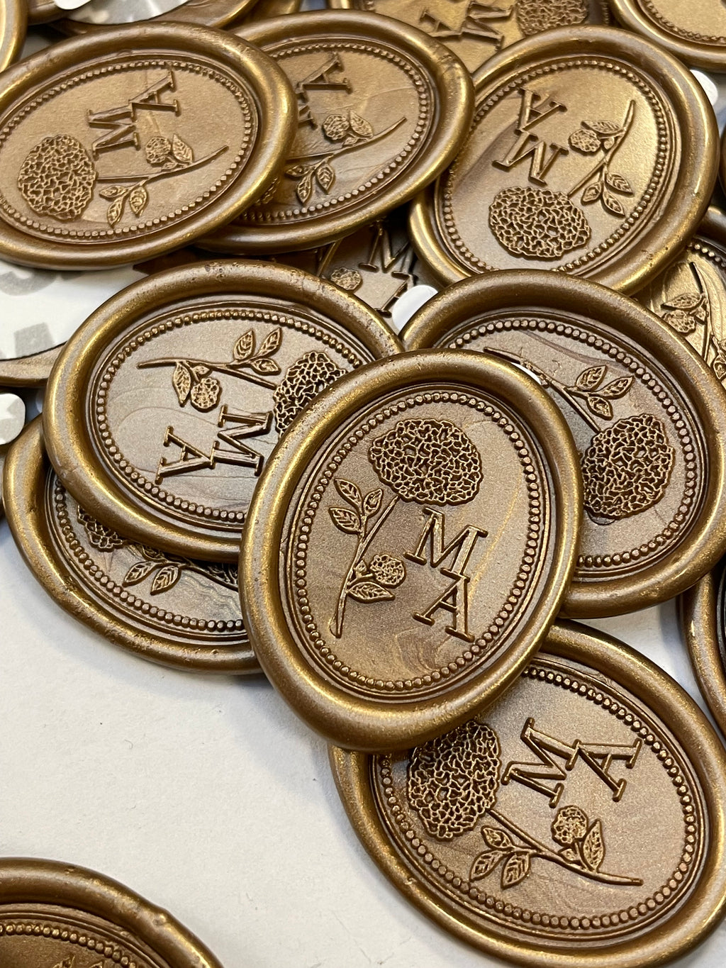 Oval custom self Adhesive wax seal