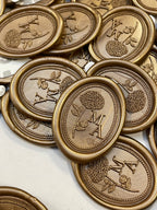 Oval custom self Adhesive wax seal
