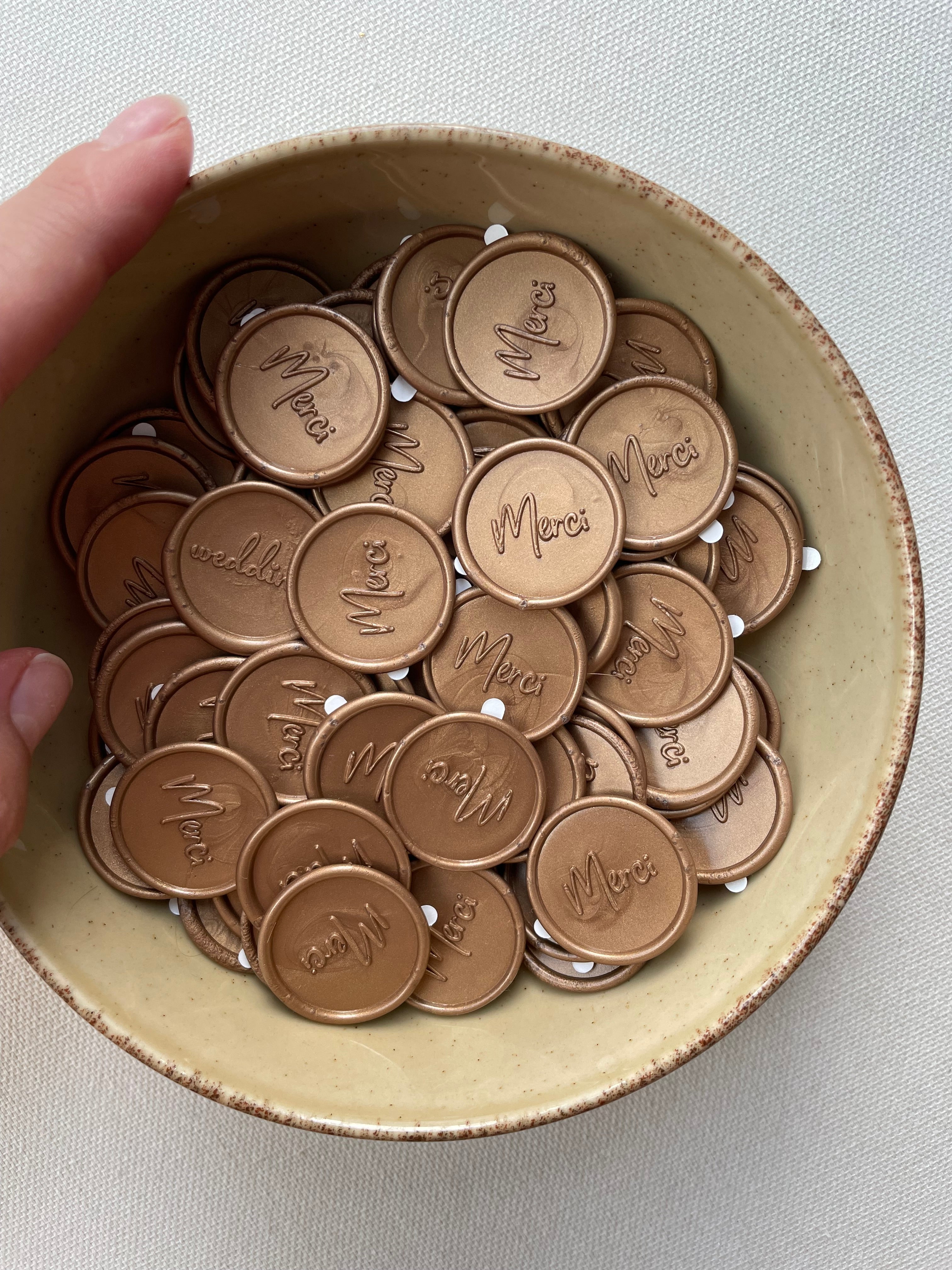 Merci - Self adhesive wax seals - 35 pcs