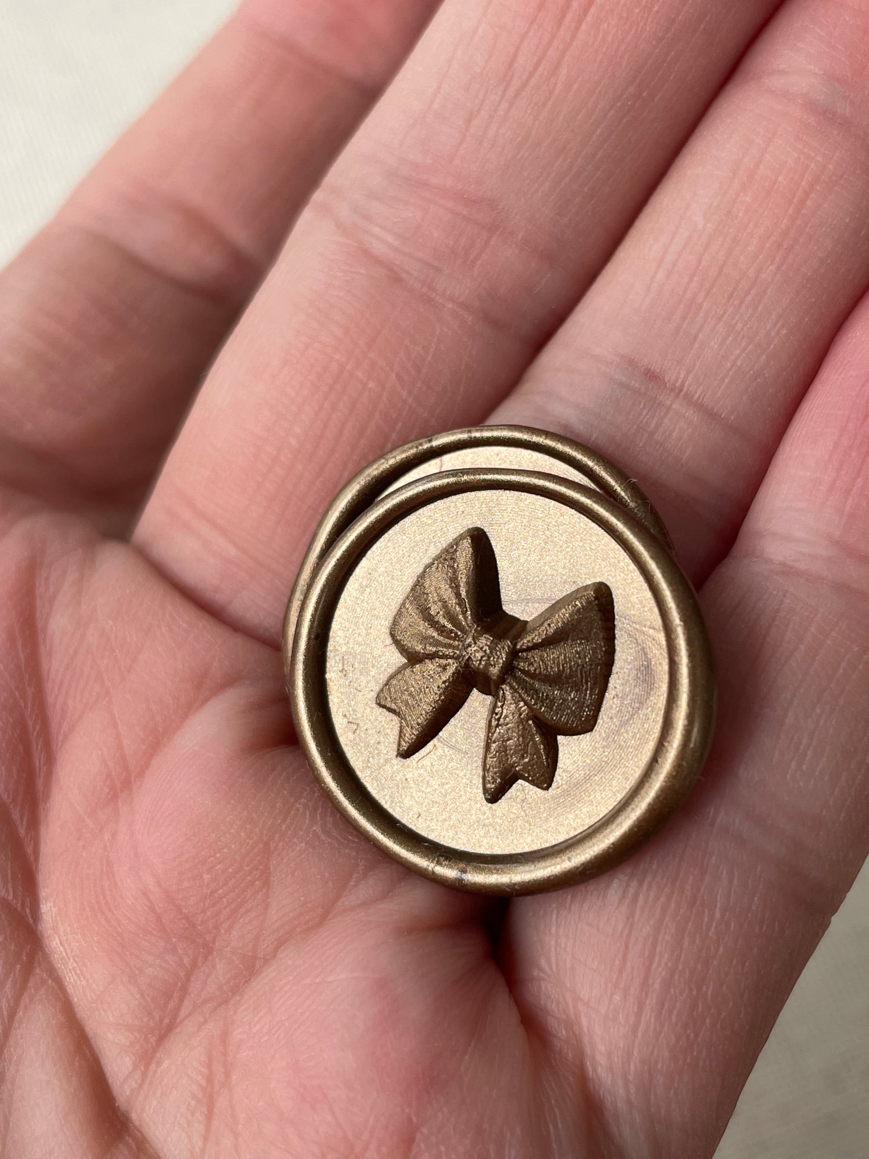 Bow - 3D mini wax seal stamp, 2 cm
