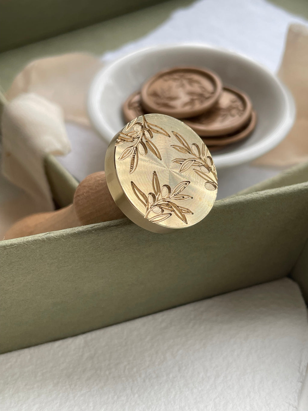 Branches d'olivier - sceau de cire