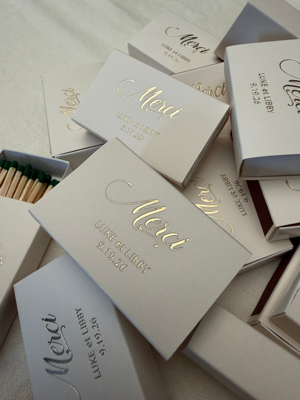 Custom hot foil printed Matchboxes