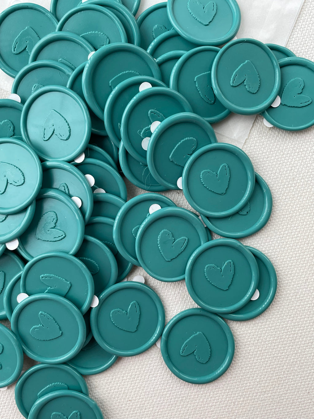 Cœurs - Sceaux de cire autocollants - 35 pièces