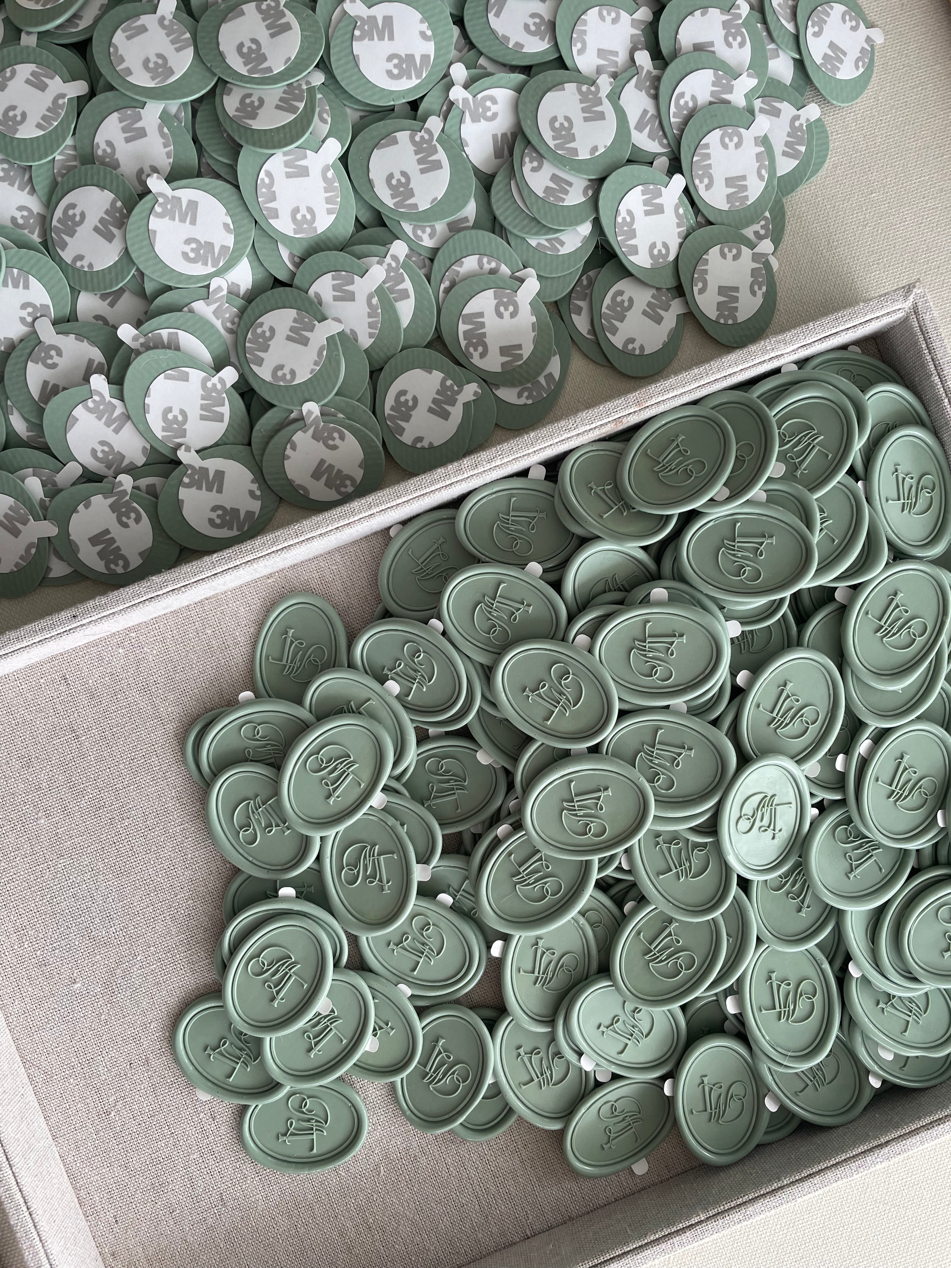 Oval custom self Adhesive wax seal