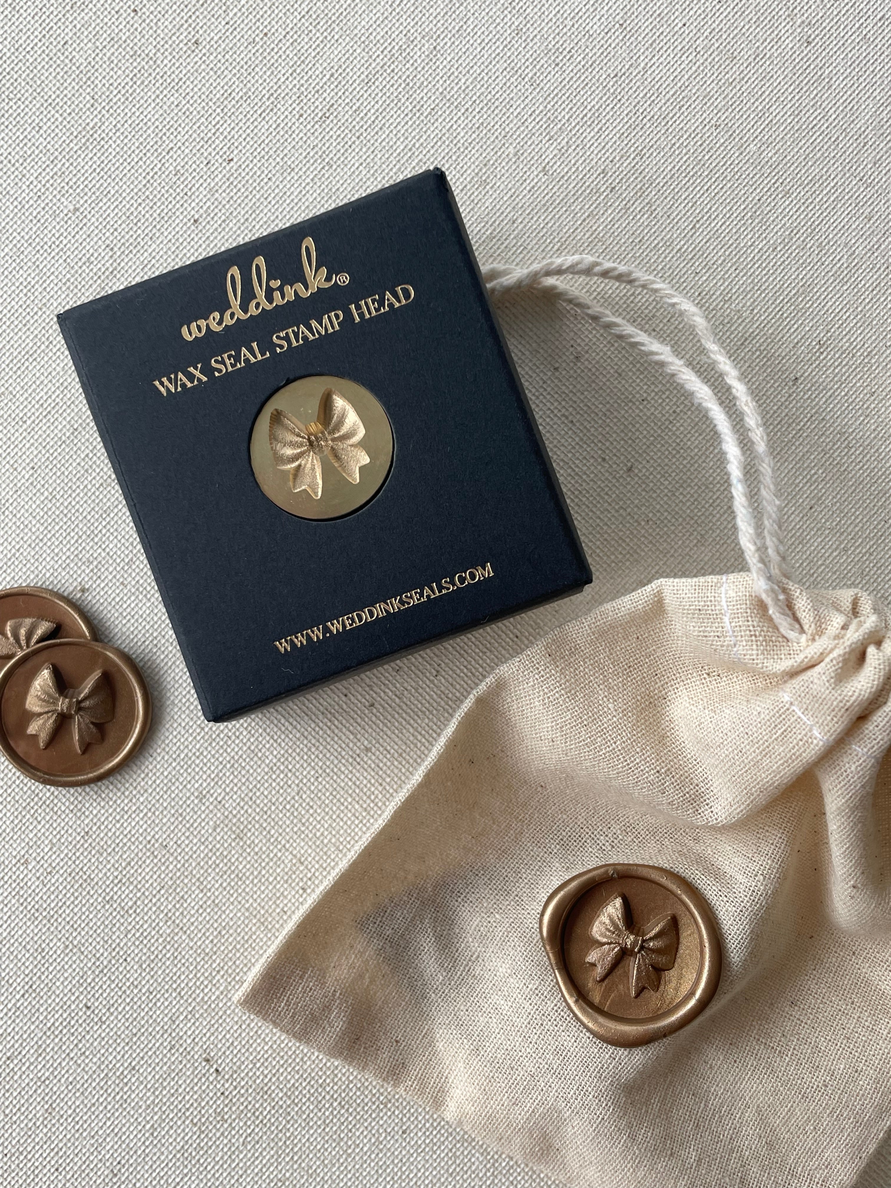 Bow - 3D mini wax seal stamp, 2 cm