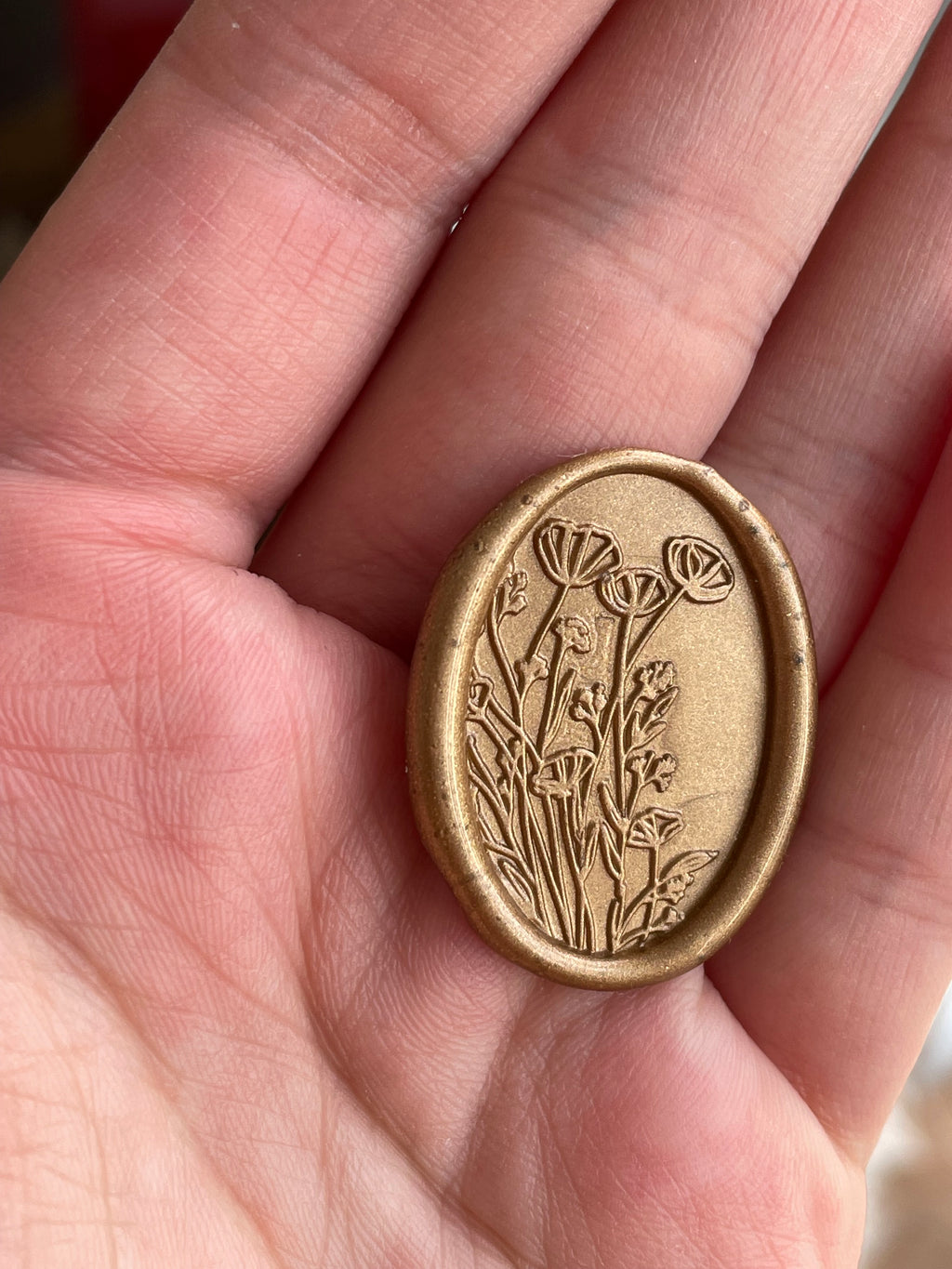 Champ sauvage - Sceaux de cire autocollants ovales - 35 pièces