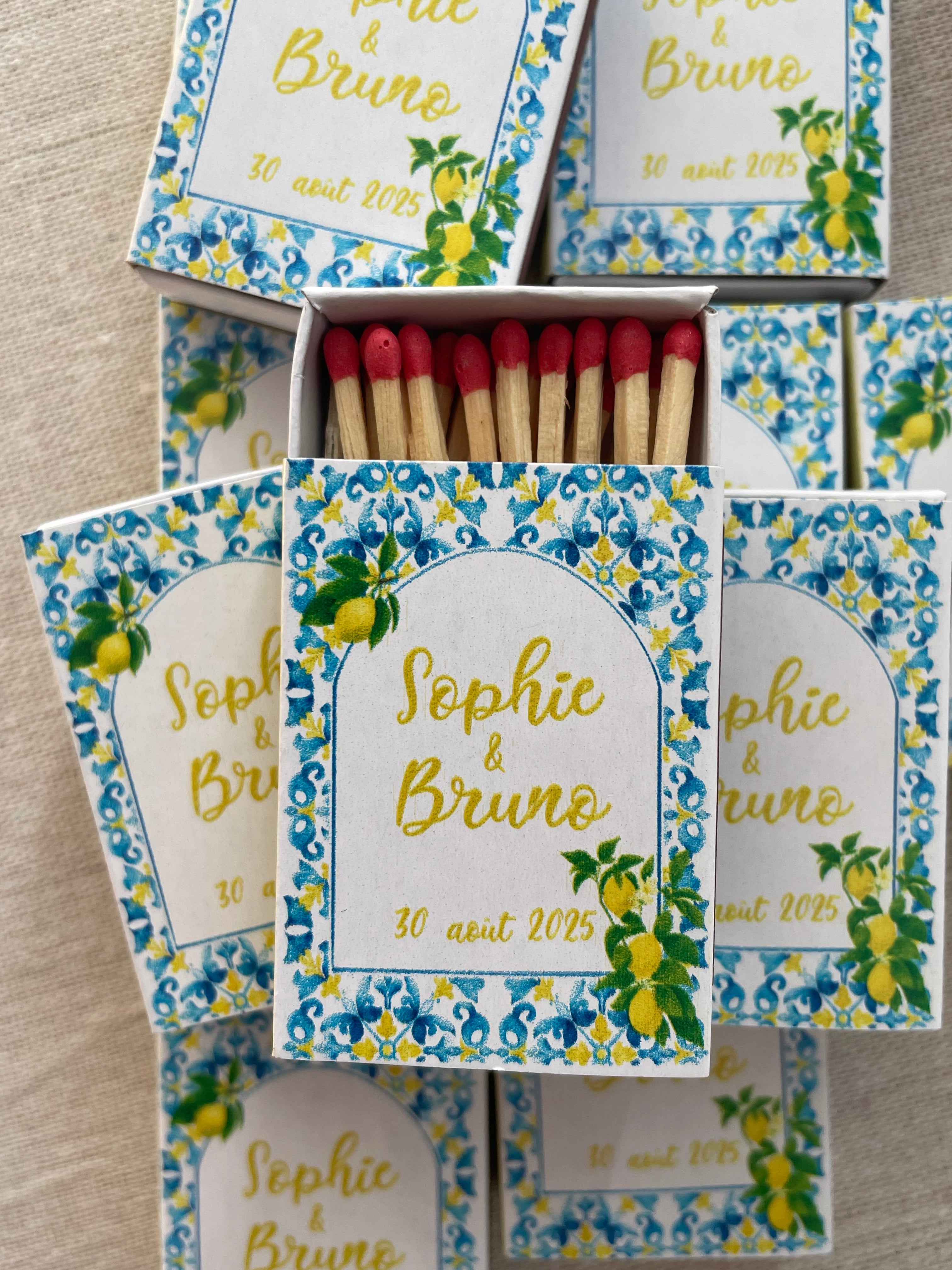Custom Printed Matchboxes, Personalized Wedding Favors