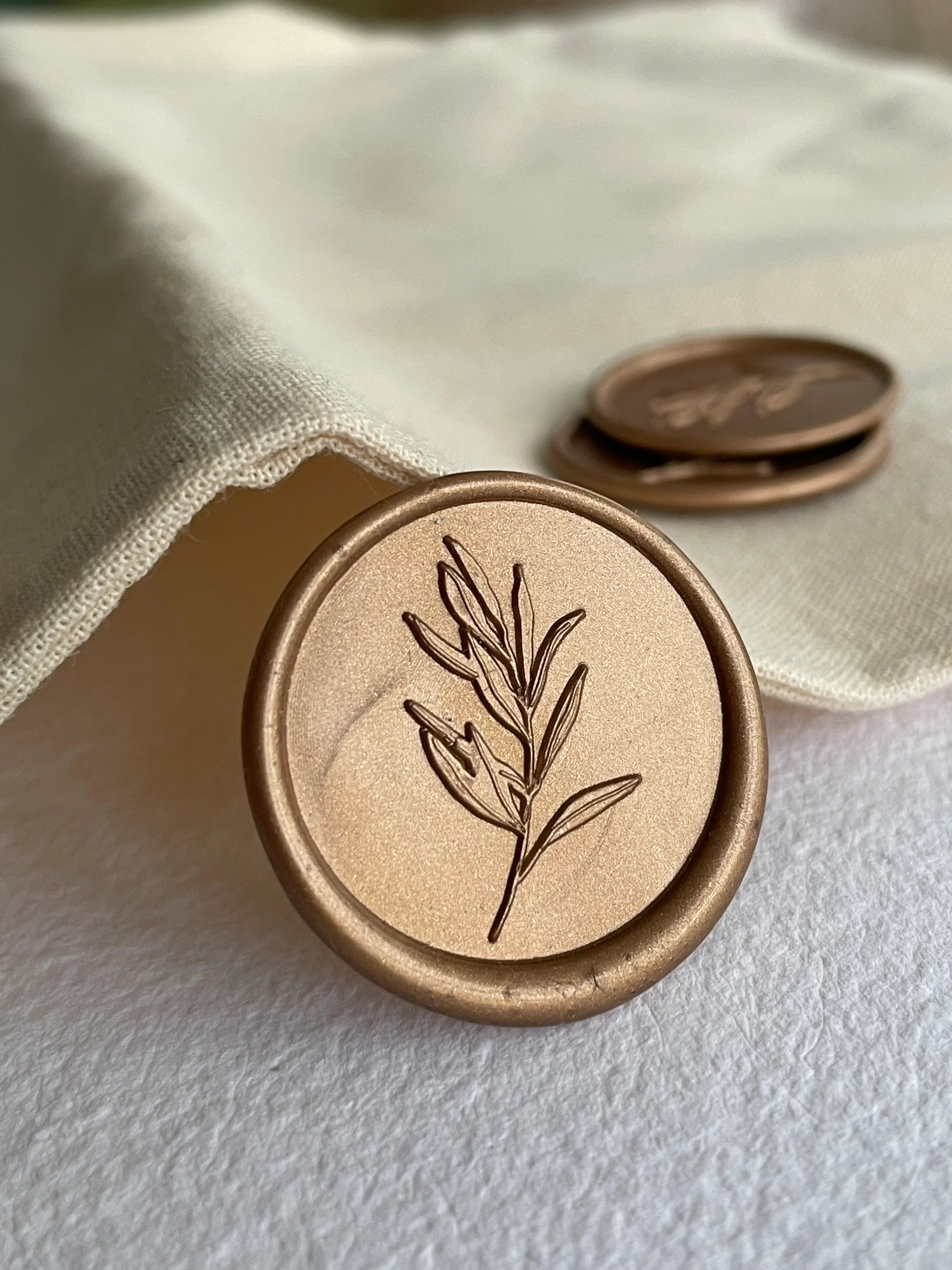 Olive - Sceaux de cire autocollants - 35 pièces