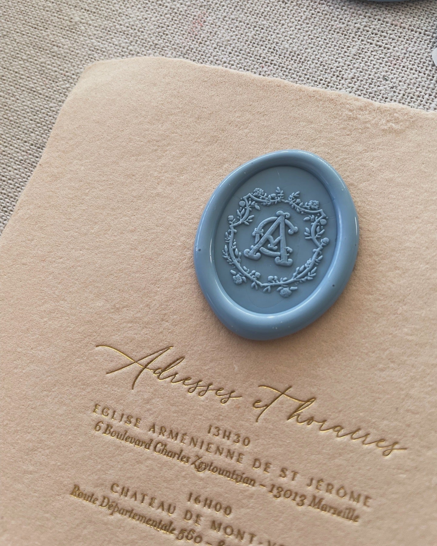 Sceaux de cire personnalisés avec votre motif (25 mm) - 35 pièces