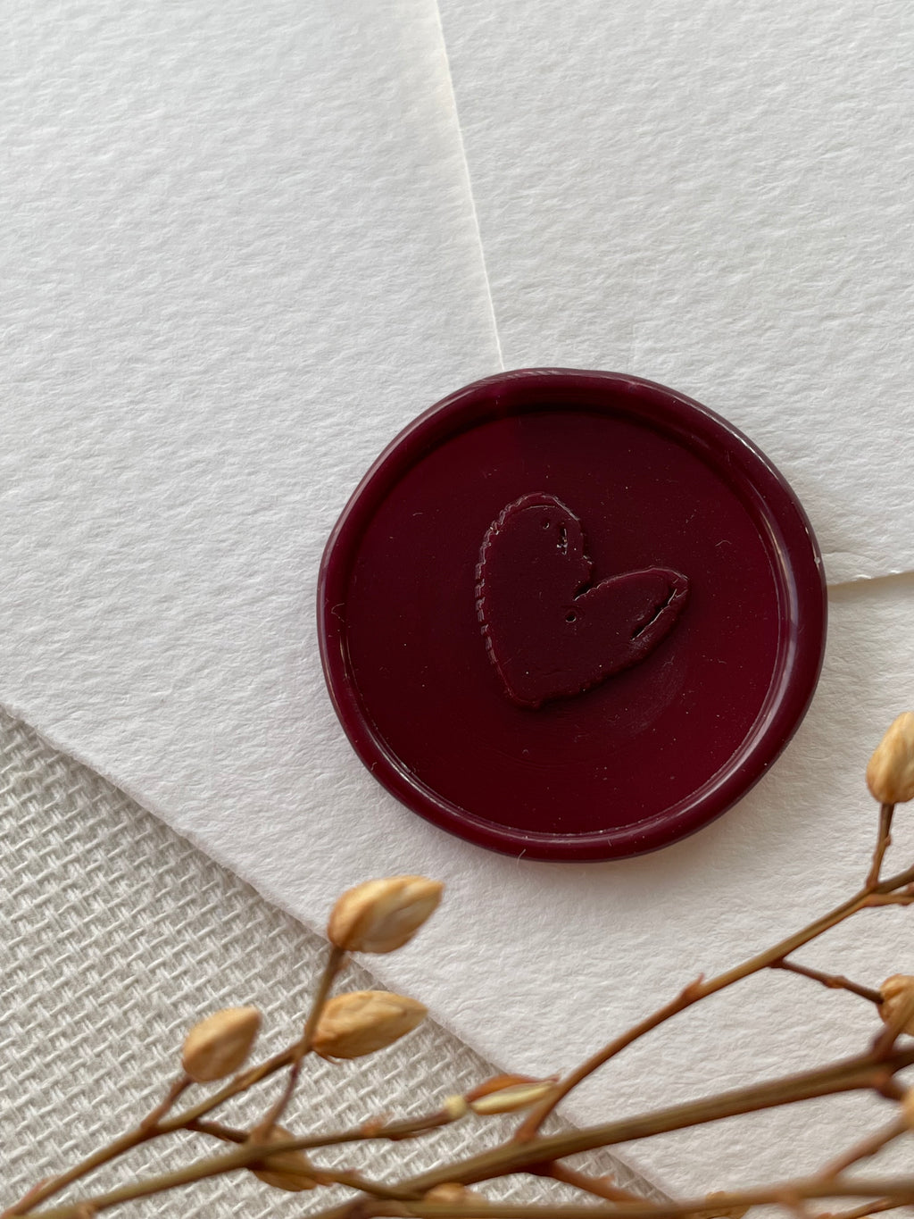 Cœurs - Sceaux de cire autocollants - 35 pièces