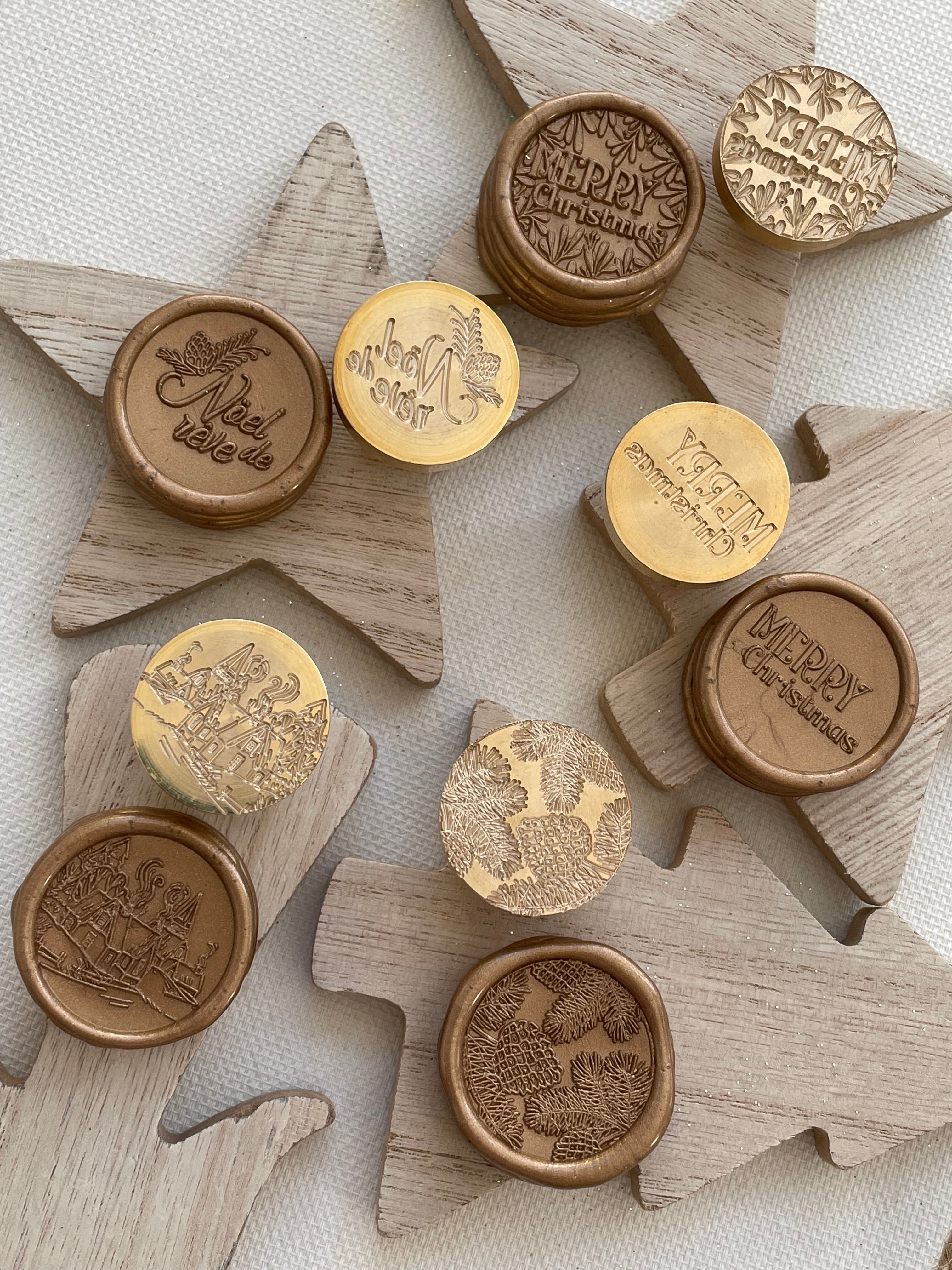 Branches de sapin - Cachet de cire de Noël