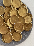 Sceaux de cire personnalisés avec monogramme de mariage (25 mm) - 35 pièces