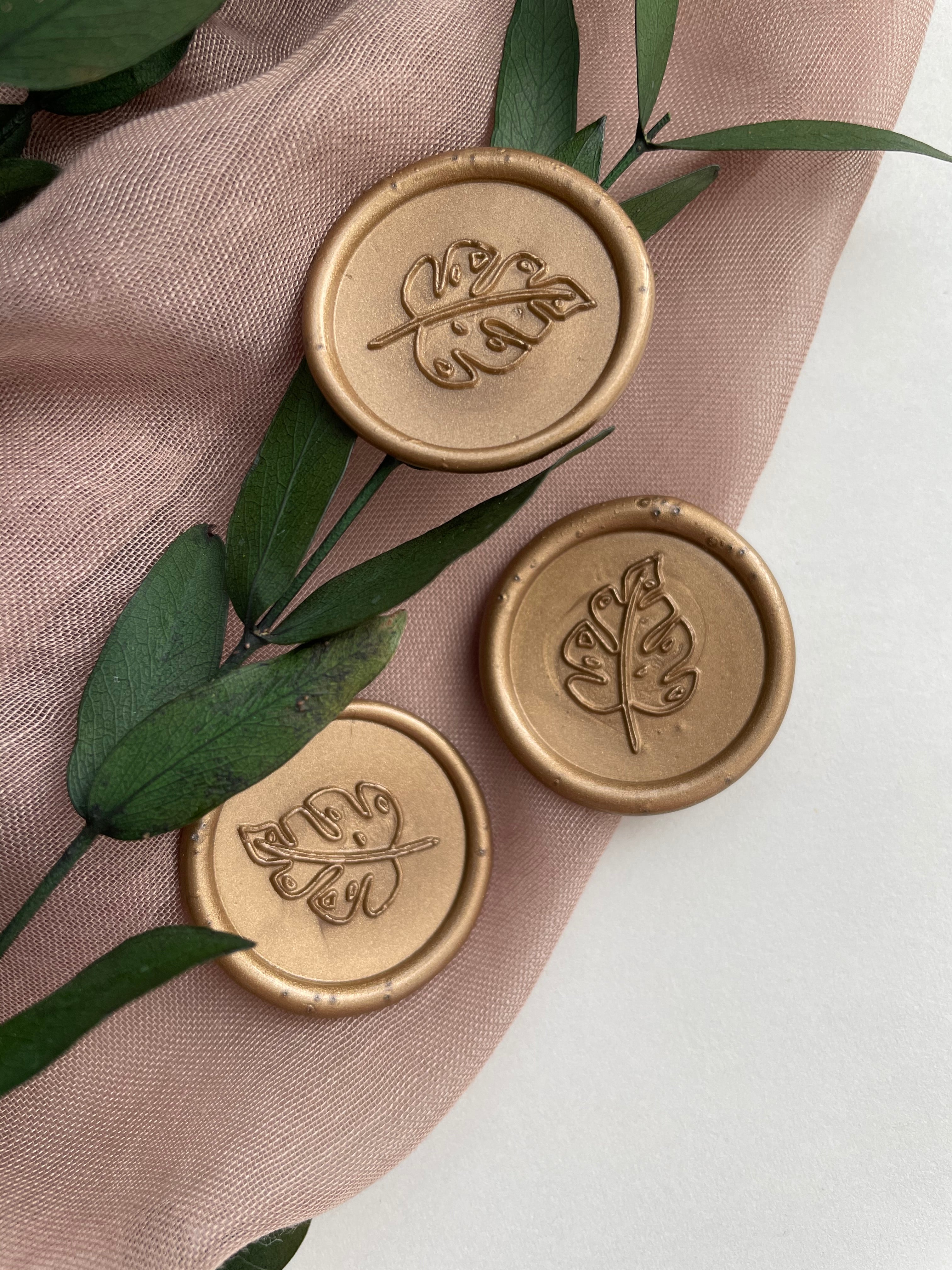 Monstera - Self adhesive wax seals - 35 pcs