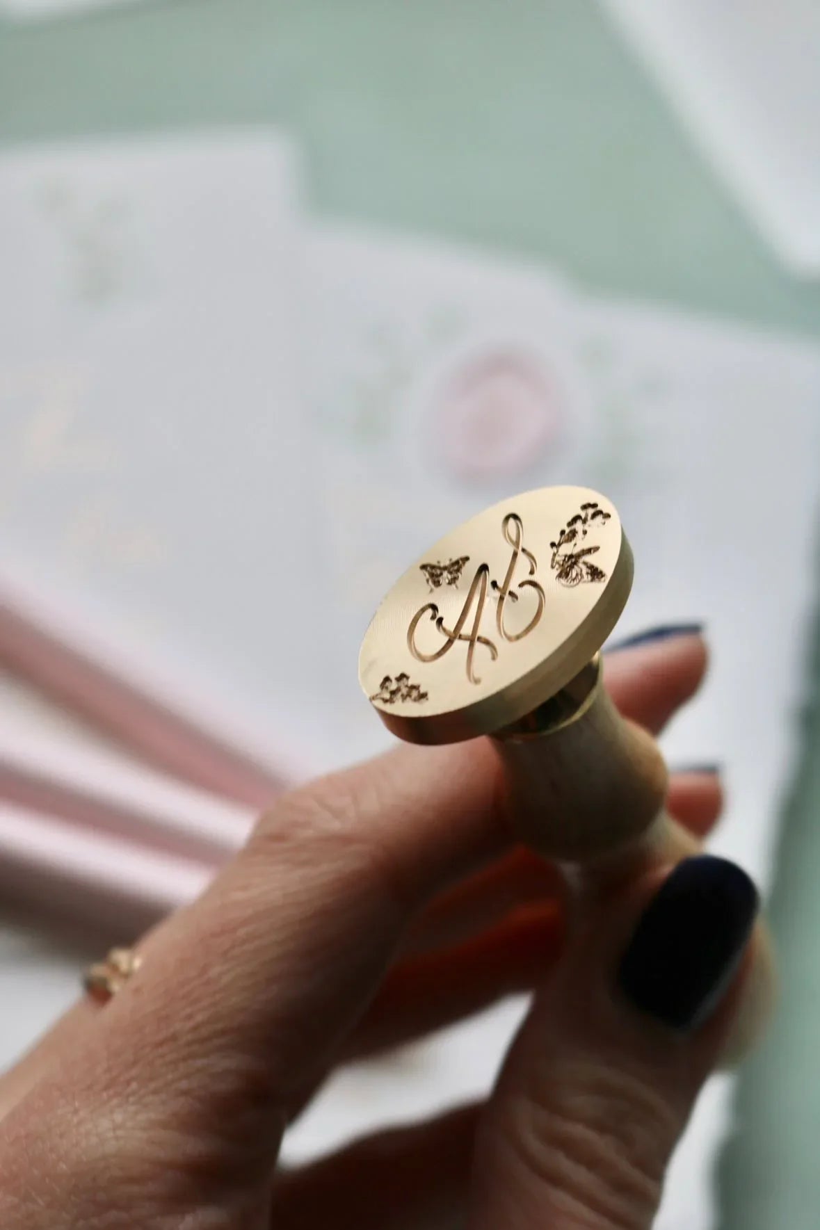 custom made oval wax stamp
