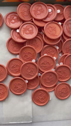 Oranges - self adhesive wax seals - 35 pcs