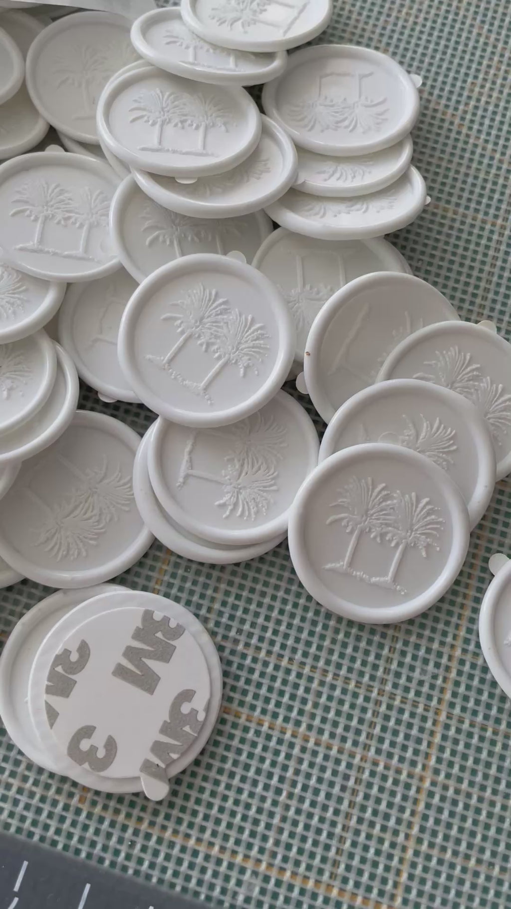 Palm trees Self adhesive wax seals - 35 pcs