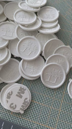 Palm trees Self adhesive wax seals - 35 pcs