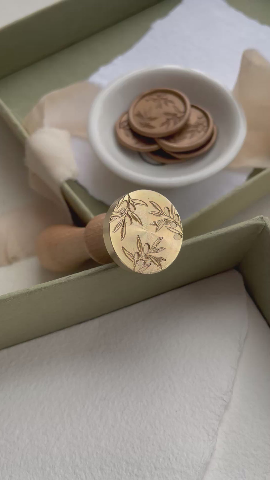 Branches d'olivier - sceau de cire