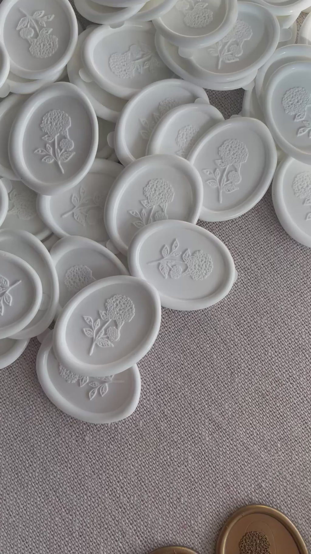 Hydrangea - Self adhesive wax seals - 35 pcs